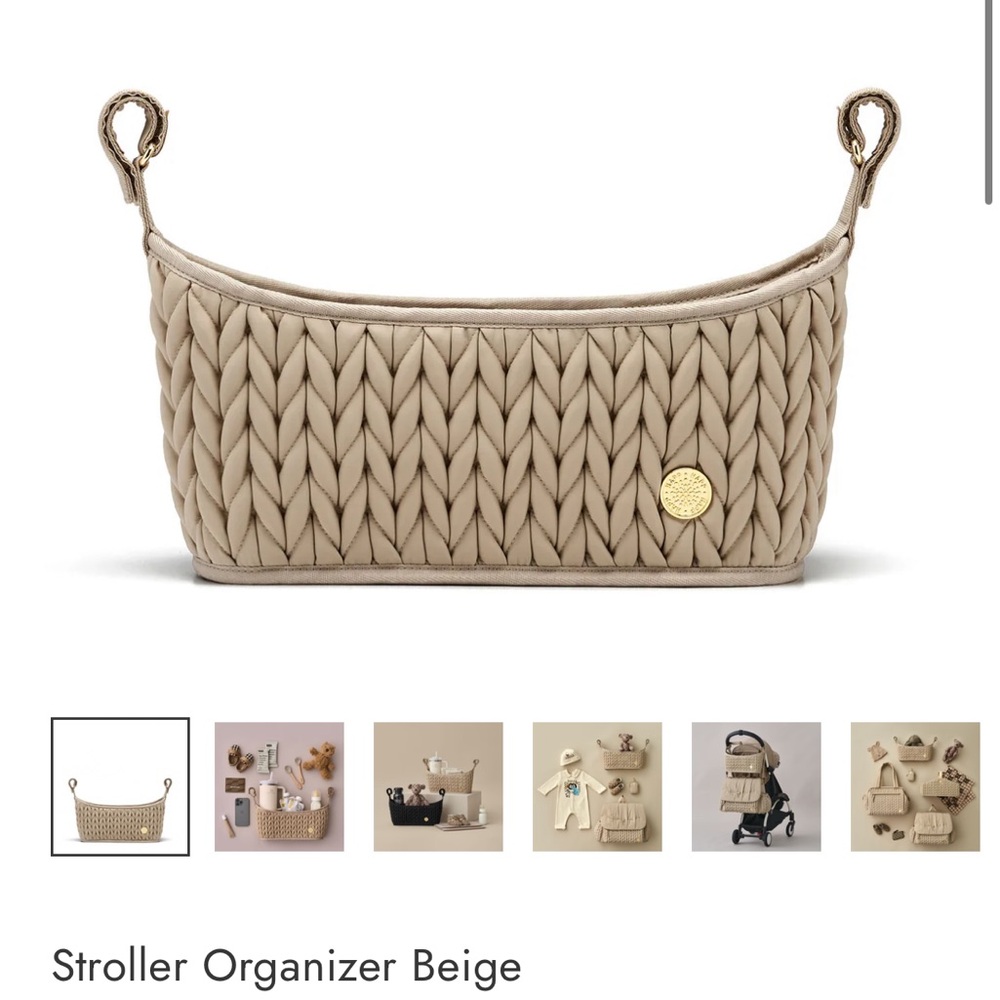 Beige Stroller Organizer